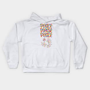 peace please peace Kids Hoodie